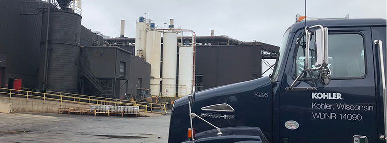 commercial truck of Kohler manufacturing facility